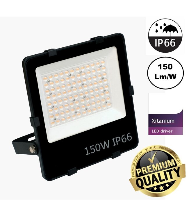 PRO LED Floodlight 150w, 22500 Lumen, Philips Xitanium LED Driver, IP66, 3 Jaar garantie