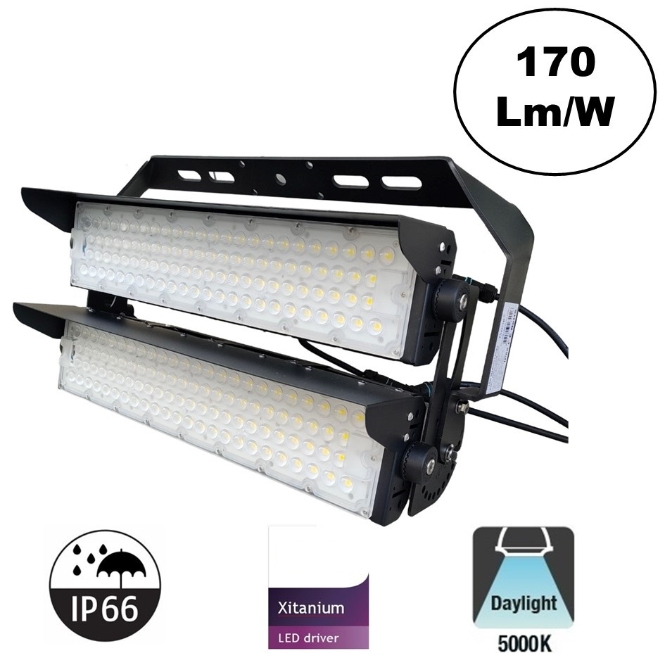 LED Terreinverlichting 500w, 85000 Lumen (170lm/w), 5000K Puur Wit, IP66, PH Xitanium LED Driver, 5 Jaar Garantie