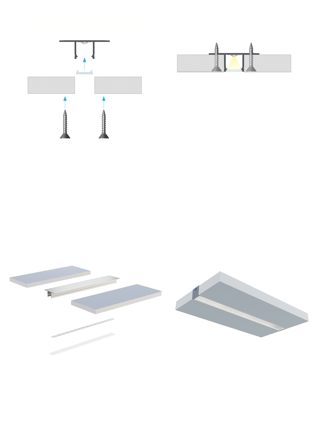 Stuc/Pleister Aluminium Led Strip Profiel Fal-Norman | ALU | 14,6x55,6mm | Tot 2 Meter leverbaar, foto 5 van 6