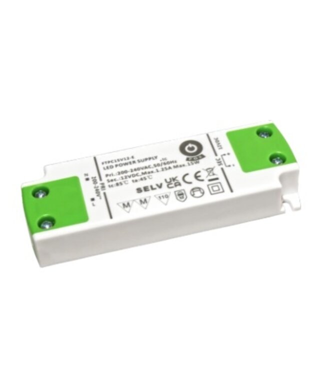 POS Premium Led Strip voeding 24V/15W/0,62A, Max: 12w, Afm:101x36x16mm, 3 Jaar Garantie