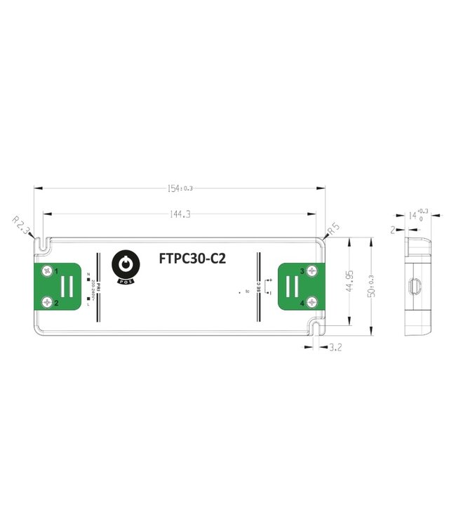 POS Premium Led Strip voeding 24V/30W/1,25A, Max: 24w, Afm:154x50x14mm, 3 Jaar Garantie