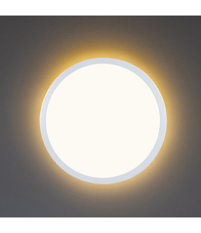 SlimHalo LED Plafonniere 15w , 1300 Lumen, 2700K Warm Wit, Dimbaar, IP20, Wit, 2 Jaar Garantie