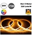 Led Strip ROL 5 Meter COB, 10w/m, 320 led/m, 880Lm/m, 2200K Flame, CRI90, 24v, IP33, 8mm, 2 Jaar garantie