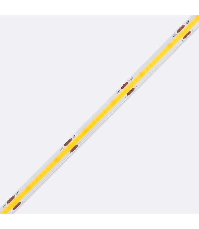 Led Strip ROL 5 Meter COB, 10w/m, 320 led/m, 880Lm/m, 2200K Flame, CRI90, 24v, IP33, 8mm, 2 Jaar garantie