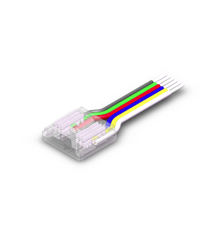 Led Strip Connector RGBCCT Led Strips 12MM (Zonder solderen) | Geschikt voor IP20 COB LED Strips