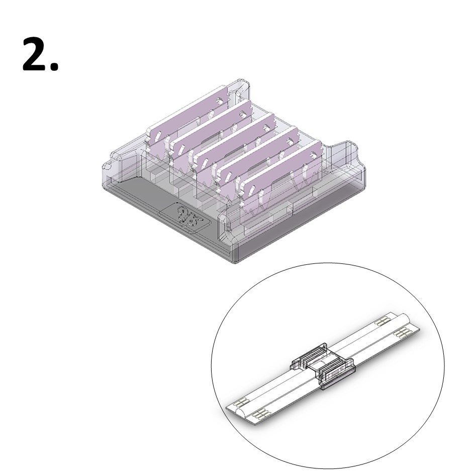 Led Strip Connector RGB+WW/NW/CW Led Strips 12MM (Zonder solderen) | Geschikt voor IP20 COB LED Strips, foto 6 van 6