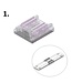Led Strip Connector RGB Led Strips 10MM (Zonder solderen) | Geschikt voor IP20 COB LED Strips