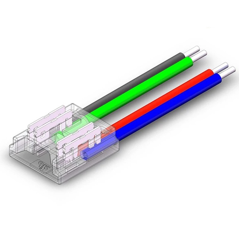 Led Strip Connector RGB Led Strips 10MM (Zonder solderen) | Geschikt voor IP20 COB LED Strips, foto 2 van 6