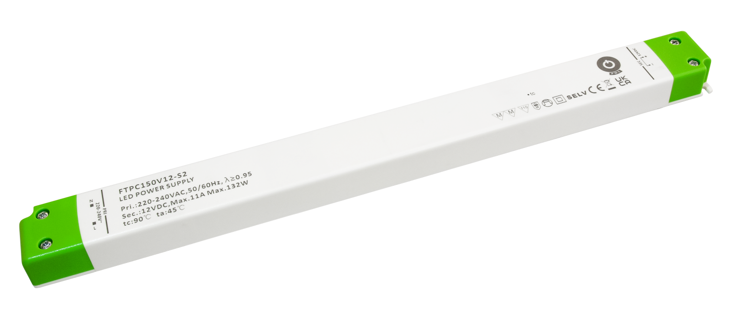 POS LongSlim Premium Led Strip voeding 12V/132W/11A, Max: 106w, Afm:321x30x18 mm, 3 Jaar Garantie, foto 4 van 4