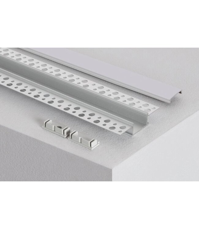 Stuc Aluminium Led Strip Profiel tot 20mm LED Strips | ALU | 24x14mm | Doorlopende Diffuser| Per 2 Meter