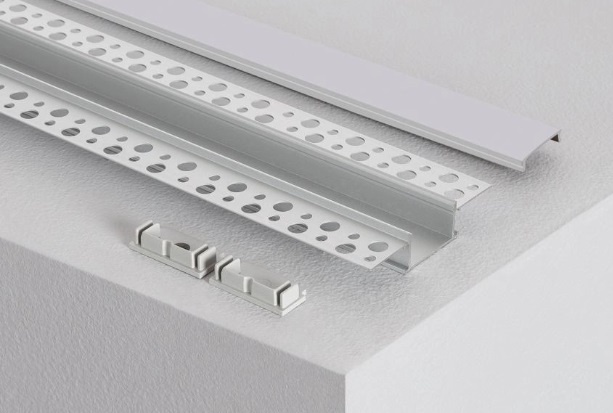 Stuc Aluminium Led Strip Profiel PLA tot 20mm LED Strips | ALU | 24x14mm | Per 2 Meter, foto 6 van 6
