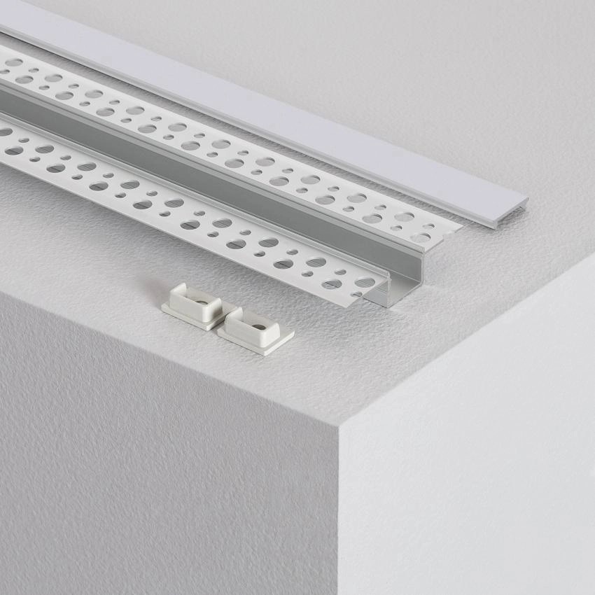 Stuc Aluminium Led Strip Profiel DUR tot 15mm LED Strips | ALU | 18x13mm | Per 2 Meter, foto 6 van 6