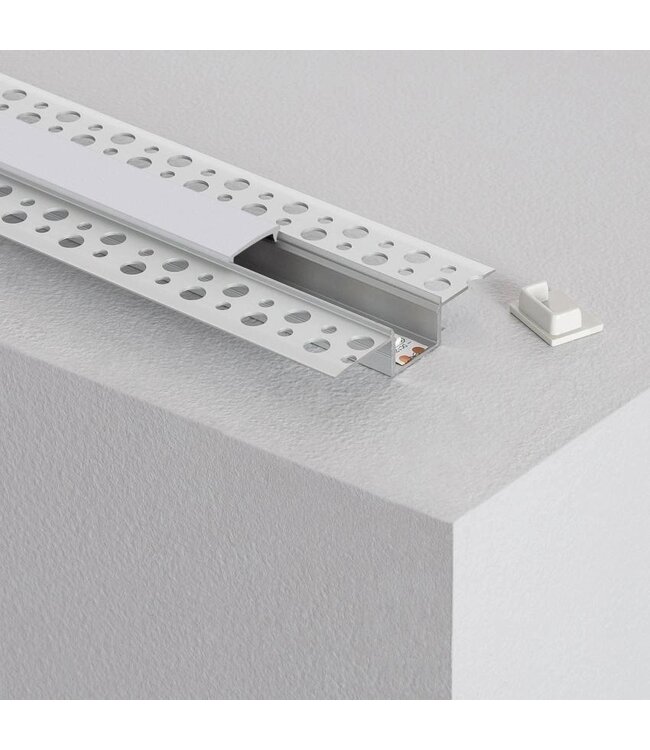 Stuc Aluminium Led Strip Profiel DUR tot 15mm LED Strips | ALU | 18x13mm | Per 2 Meter