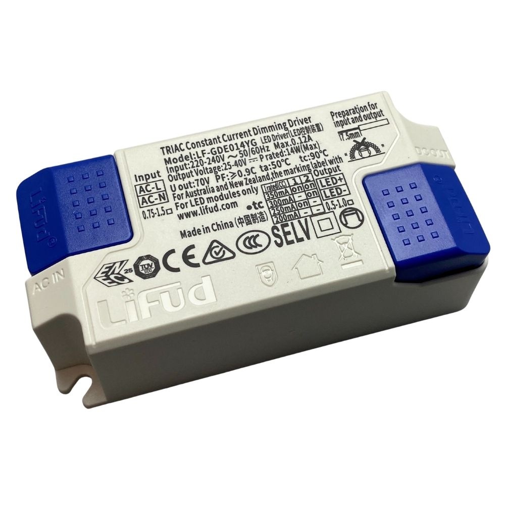 Lifud TRIAC LED Driver - Max 14 watt - DIP switch: 200-350Ma - 25-40vDC - 3 Jaar garantie, foto 4 van 4