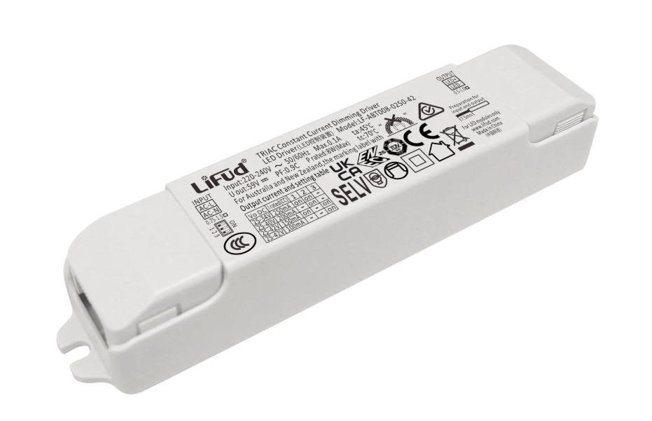 Lifud TRIAC LED Driver - Max 8 watt - DIP switch: 100-250Ma - 25-40vDC - 3 Jaar garantie, foto 2 van 3