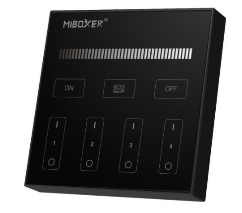 MiBoxer Wandbediening ZWART Single Color (Batterij Versie) - 2.4Ghz - B1B, foto 3 van 6