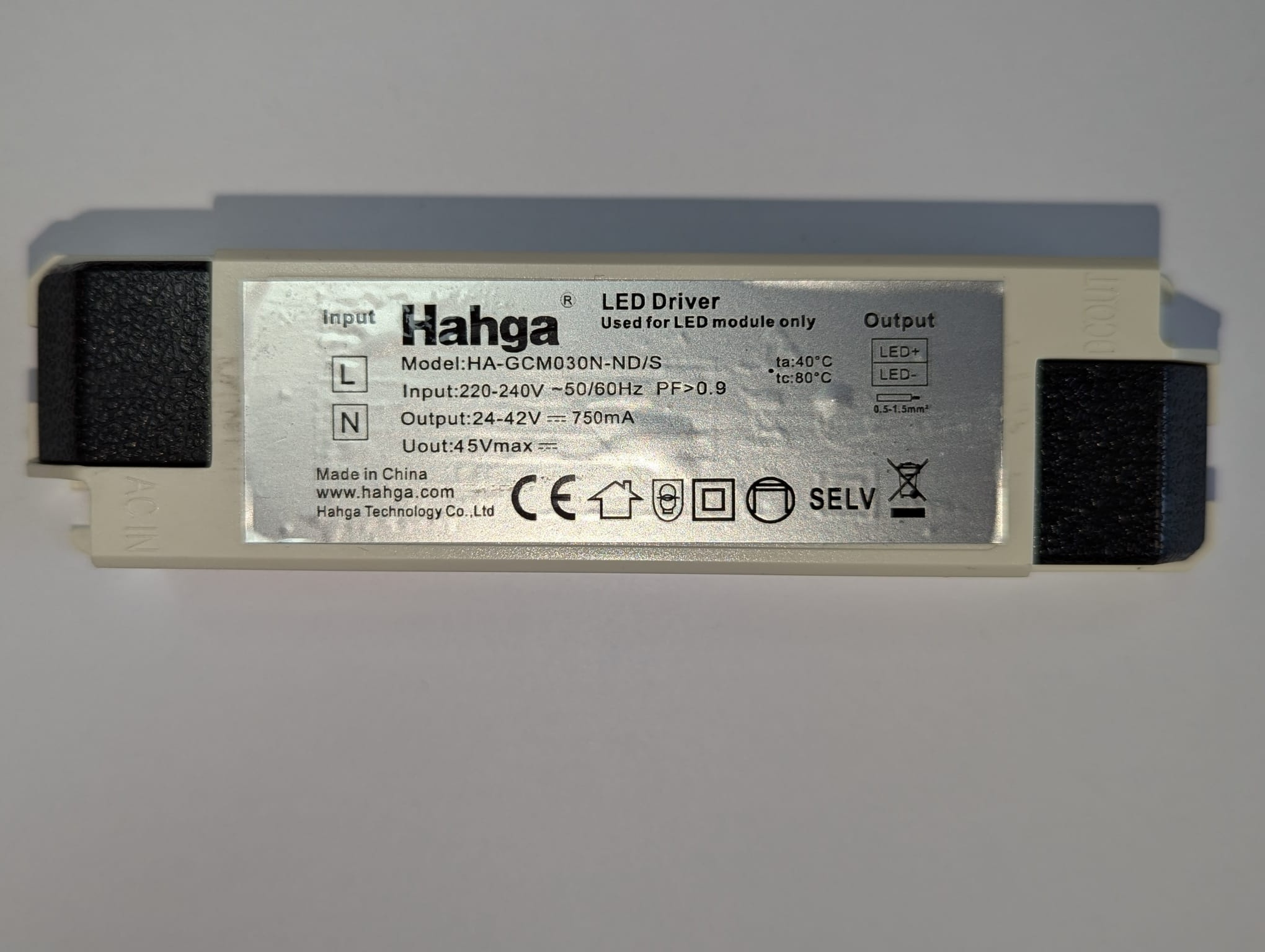 Hahga LED Driver Max 31 watt | 750 ma | 24-42Vdc