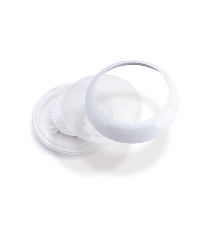 Tough Shell Led Plafonnière WIT, Wattage switch 8/12/16w , 960-1920 Lumen, Color Switch (3000/4000/6000K), IP66, IK10, Optioneel: Sensor en Noodaccu, 3 Jaar Garantie