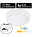 LED Plafonniere / Portiek Rond 10w, 1100 Lumen, CCT Instelbaar, Ø215mm, IK10, IP65, Incl. Wit en Zwart Bezel, 2 Jaar Garantie