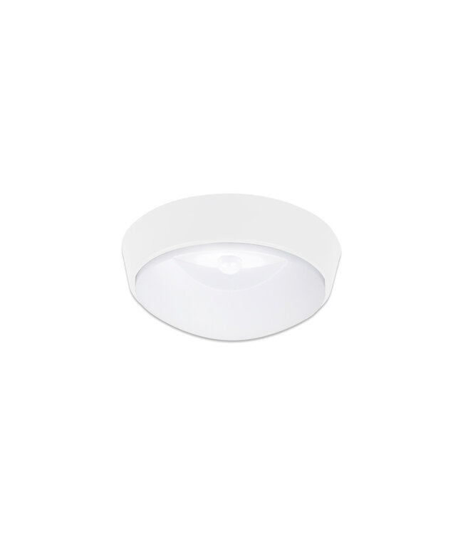 LED Plafonniere / Portiek Rond 10w met PIR Bewegingssensor, 1100 Lumen, CCT Instelbaar, 213x120mm, IK10, IP65, Incl. Wit en Zwart Bezel, 2 Jaar Garantie