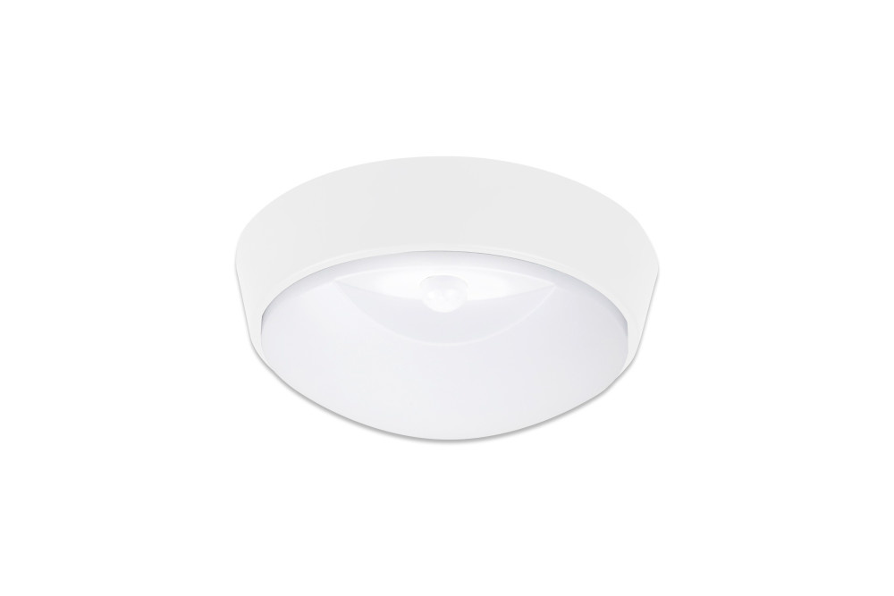 LED Plafonniere / Portiek Rond 10w met PIR Bewegingssensor, 1100 Lumen, CCT Instelbaar, 213x120mm, IK10, IP65, Incl. Wit en Zwart Bezel, 2 Jaar Garantie, foto 3 van 6