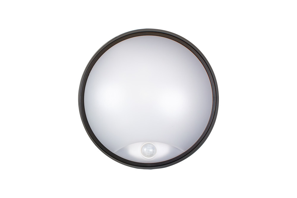 LED Plafonniere / Portiek Rond 10w met PIR Bewegingssensor, 1100 Lumen, CCT Instelbaar, 213x120mm, IK10, IP65, Incl. Wit en Zwart Bezel, 2 Jaar Garantie, foto 4 van 6
