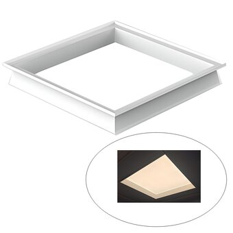 Dakraam-look Inbouwframe voor 60x60cm Led Panelen