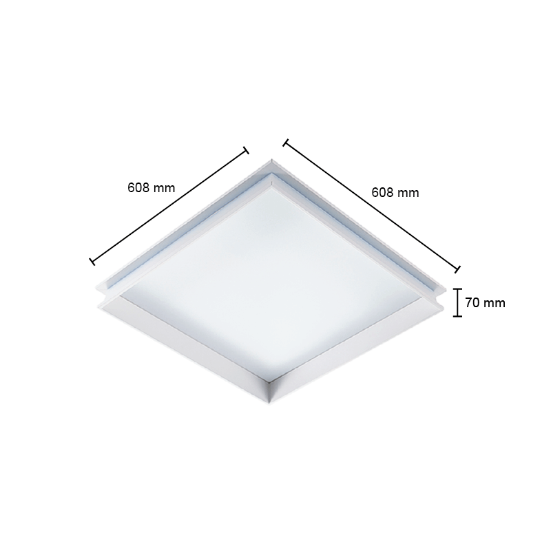 Dakraam-look Inbouwframe voor 60x60cm Led Panelen, foto 2 van 6