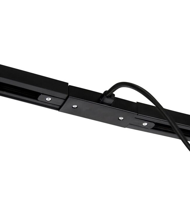 1 Fase Rail 2 wire Middenaansluiting - Incl. Afdekplaat Rond Zwart