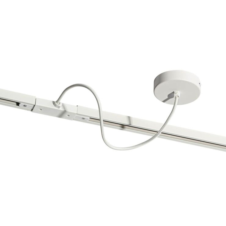 1 Fase Rail 2 wire Middenaansluiting - Incl. Afdekplaat Rond Wit, foto 6 van 6