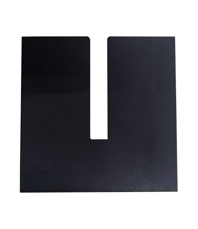 Vierkant Afdekplaat Zwart - 10x10cm