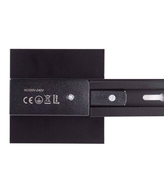 Vierkant Afdekplaat Zwart - 10x10cm