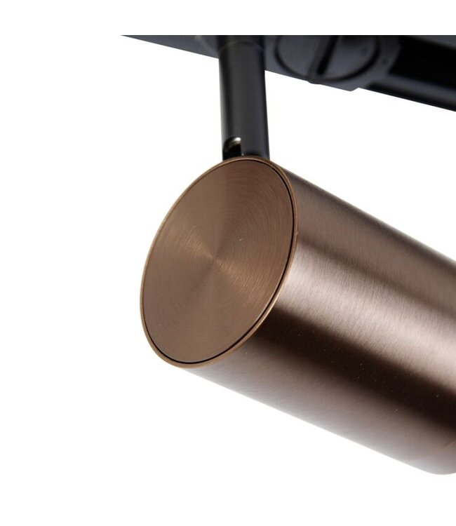 1 Fase Rail armatuur Jen met GU10 Fitting , Donkerbrons Behuizing