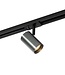 1 Fase Rail armatuur Jen met GU10 Fitting , GunMetal Behuizing