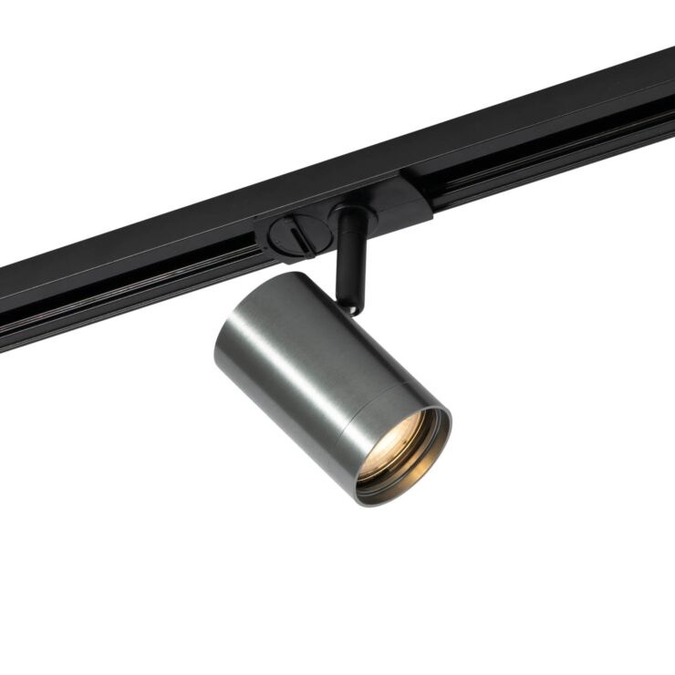 1 Fase Rail armatuur Jen met GU10 Fitting , GunMetal Behuizing, foto 3 van 6