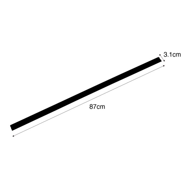 1 Fase Rail afdekstrook Zwart - 87 x 3,1 cm, foto 4 van 6