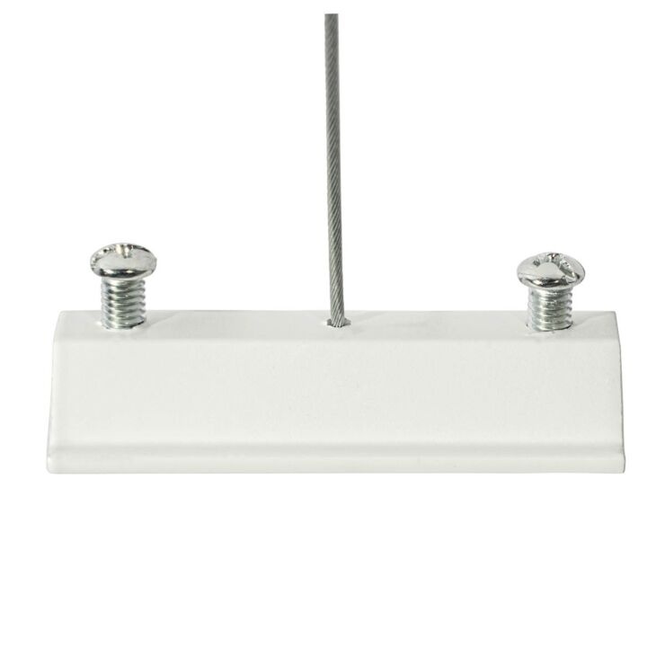 1 Fase Rail Ophangset met Plafondbeslag - Wit - 2 Meter, foto 2 van 2