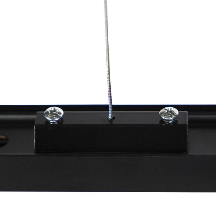 1 Fase Rail Ophangset met Plafondbeslag - Zwart - 2 Meter, foto 3 van 4