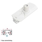 1 Fase Rail Adapter Luxe Wit - Voor Pendel Armaturen - Maximaal 5 Kilo Belasting