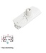 1 Fase Rail Adapter Luxe Wit - Voor Pendel Armaturen - Maximaal 5 Kilo Belasting