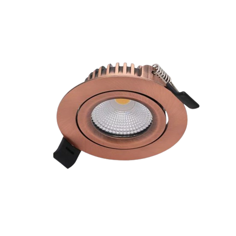 Inbouw LED Spot 5w Flat, 420 Lumen, Dim To Warm, Kantelbaar, IP44, Dimbaar, CRI90, Koper Armatuur, Gatmaat 72mm, 2 Jaar Garantie, foto 4 van 4