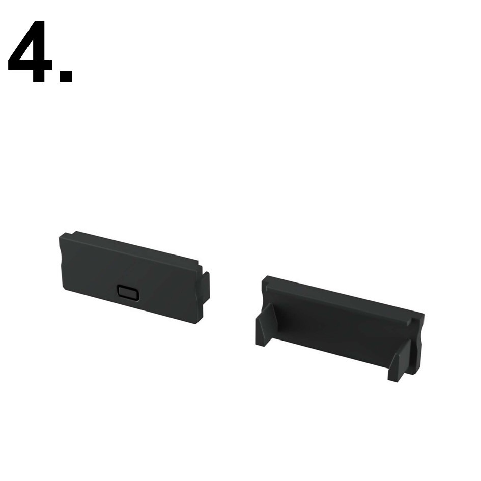 Accessoires t.b.v. Standaard Led Strip Profiel DUAL, foto 5 van 5