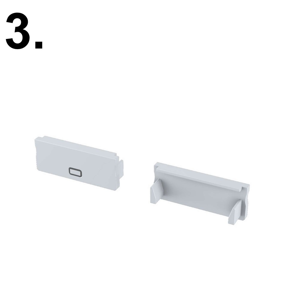 Accessoires t.b.v. Standaard Led Strip Profiel DUAL, foto 4 van 5