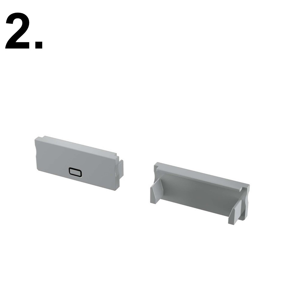 Accessoires t.b.v. Standaard Led Strip Profiel DUAL, foto 3 van 5