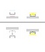 Aluminium Led Strip Profiel  DUAL | WIT | Tot 20mm Led Strip |  27,4x10,5mm | Tot 2 Meter leverbaar