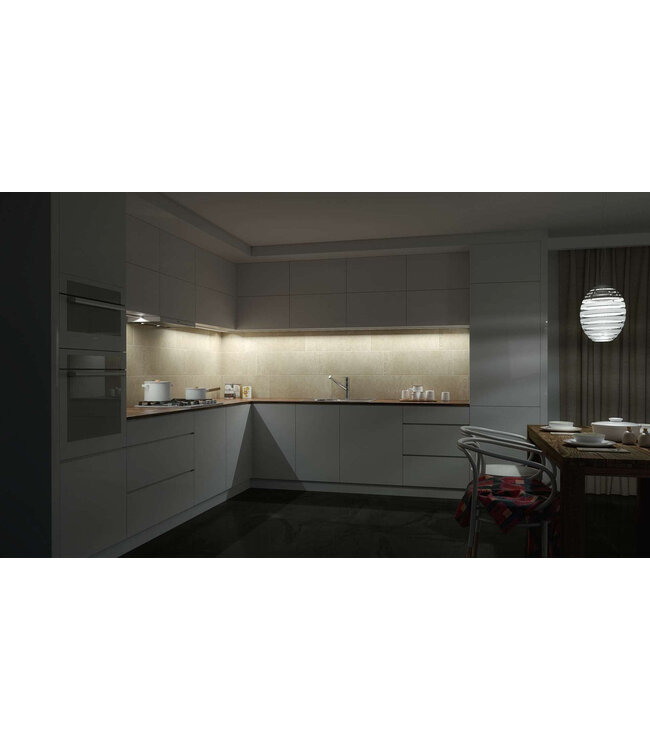 Aluminium Led Strip Profiel  RETO | Wit |  54,9x8mm | Tot 2 Meter leverbaar - Voor onderbouw keuken of kast