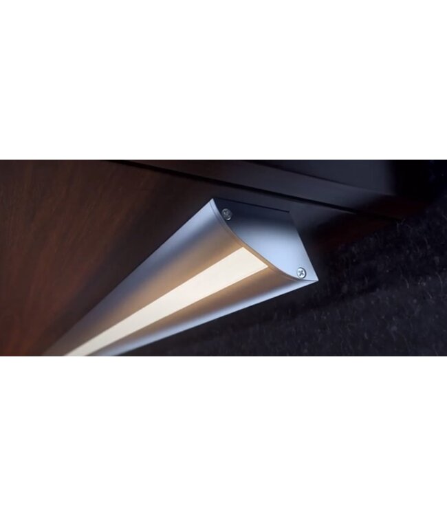 Aluminium Led Strip Profiel  RETO | Wit |  54,9x8mm | Tot 2 Meter leverbaar - Voor onderbouw keuken of kast