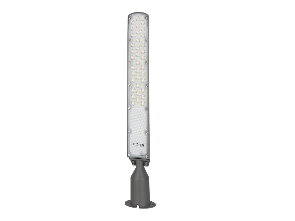 LED Straatlamp Flam 100w, Met Daglichtsensor, 10000 Lumen, 4000K Neutraal Wit, IP65, Paal/Muurbevestiging, Grijze behuizing, 2 Jaar Garantie, foto 3 van 5