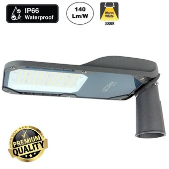 Prime Led Straatverlichting 50w, 7000 Lm (140lm/w), IP66, IK08, 3 Jaar Garantie