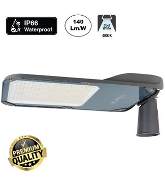 Reserveer: Prime Led Straatverlichting 200w, 28000 Lm (140lm/w), 4000K Neutraal Wit, IP66, IK08, 3 Jaar Garantie